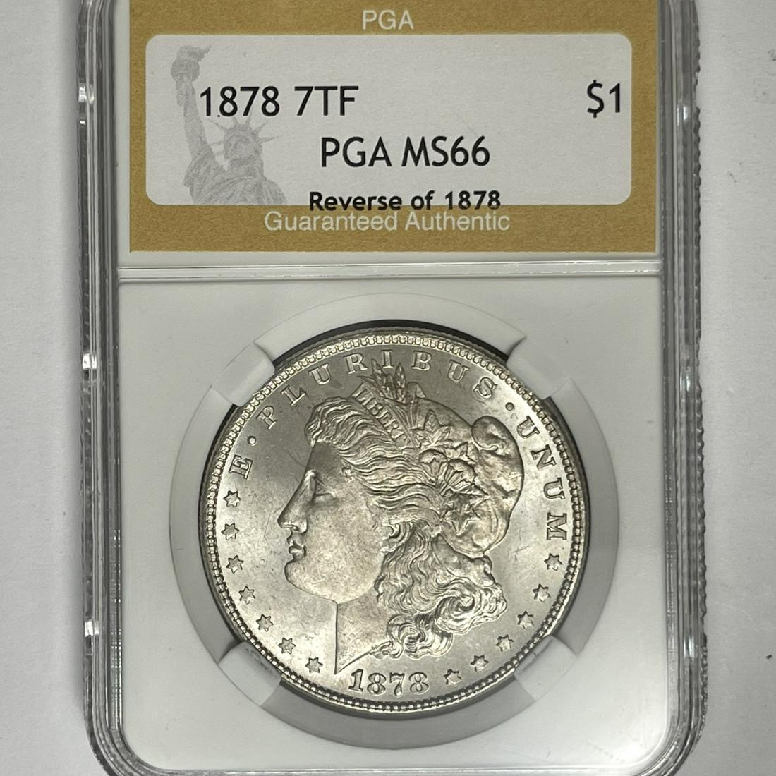 1878 7TF Morgan Silver Dollar PGA-MS66 Rev of 78 (1 of 2)