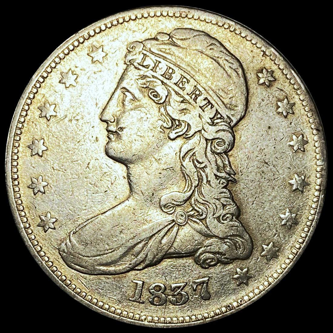 1837 Capped Bust Half Dollar NEARLY UNCIRCULATED (1 of 2)