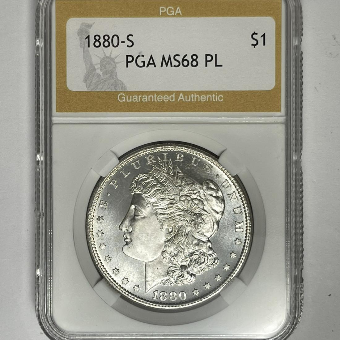 1880-S Morgan Silver Dollar PGA-MS68 PL (1 of 2)