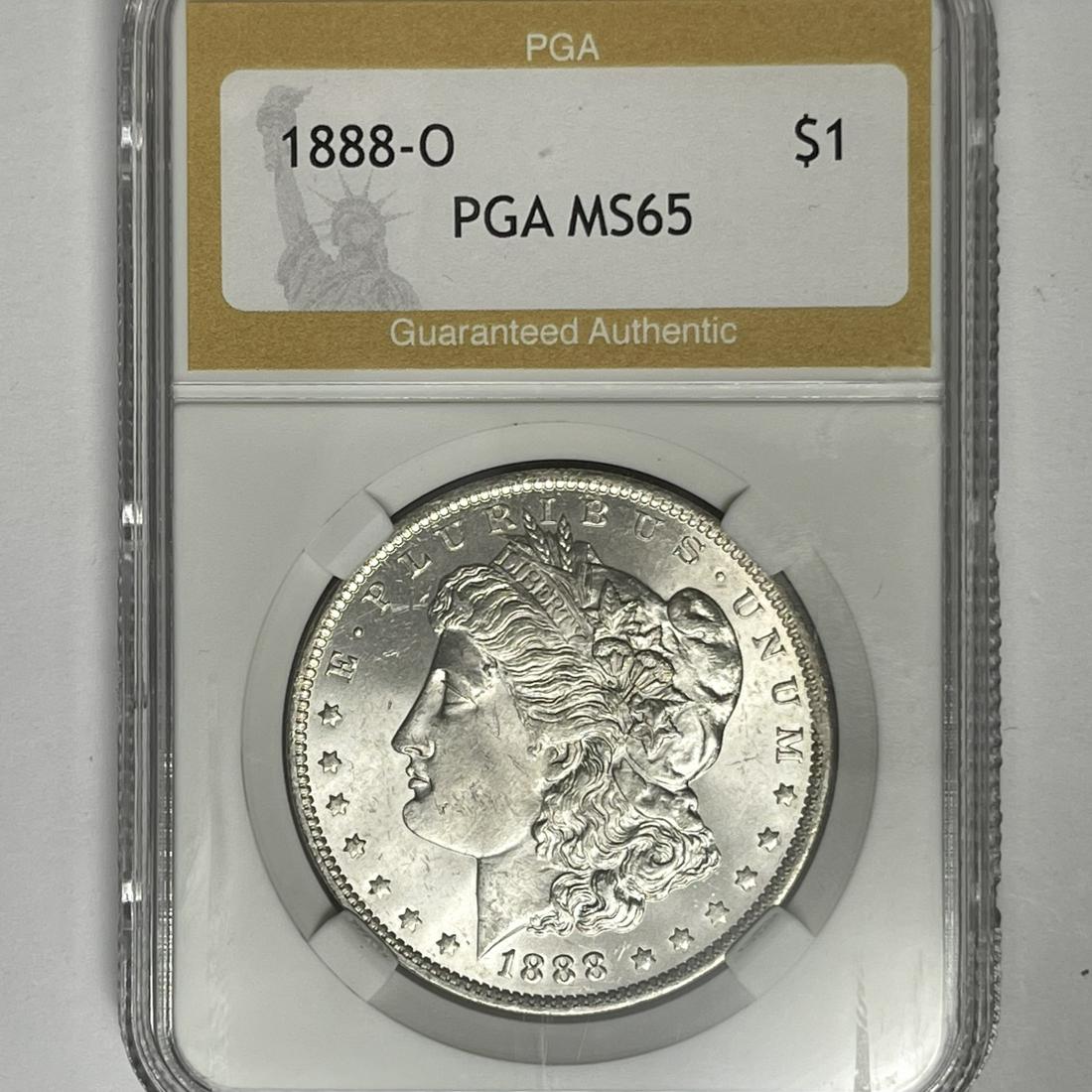 1888-O Morgan Silver Dollar PGA-MS65 (1 of 2)