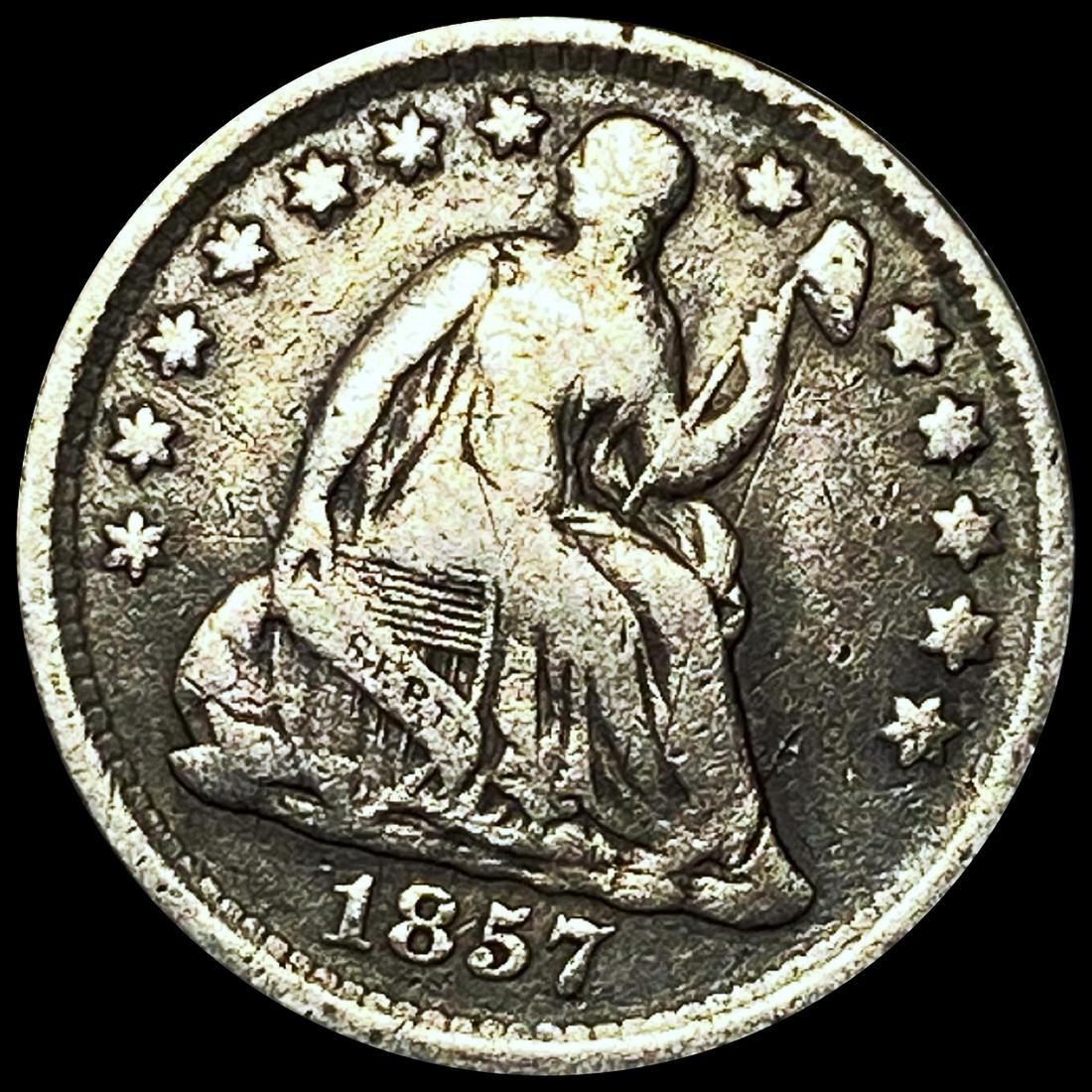 1857 Seated Liberty Half Dime LIGHTLY CIRCULATED (1 of 2)