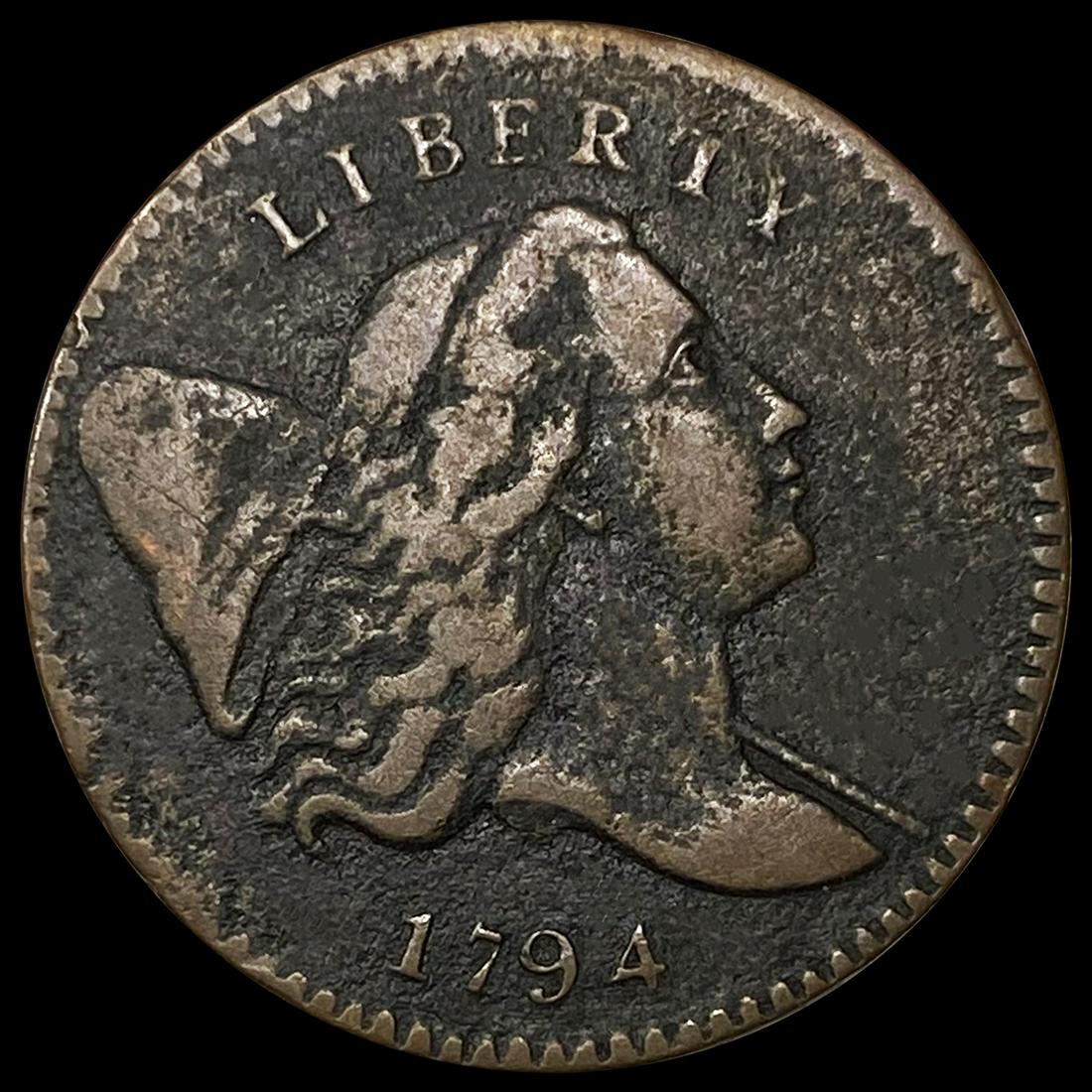 1794 Sml. Ltrs. Liberty Cap Half Cent NICELY CIRC (1 of 2)