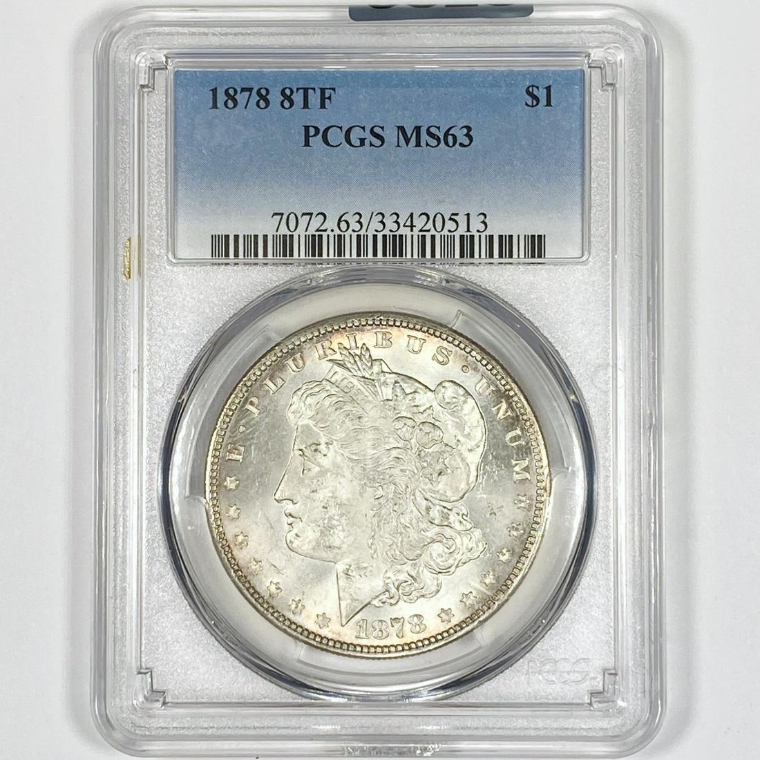 1878 8TF Morgan Silver Dollar PCGS-MS63 (1 of 2)