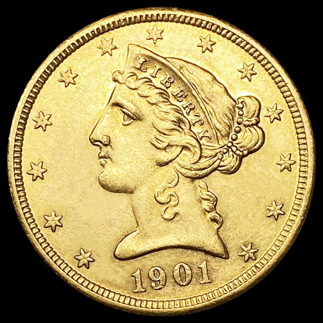 1901-S $5 Gold Half Eagle UNCIRCULATED (1 of 2)