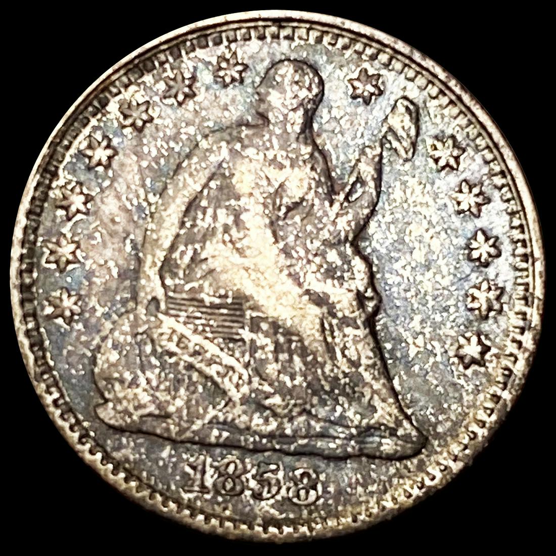 1858 Seated Liberty Half Dime NEARLY UNCIRCULATED (1 of 2)