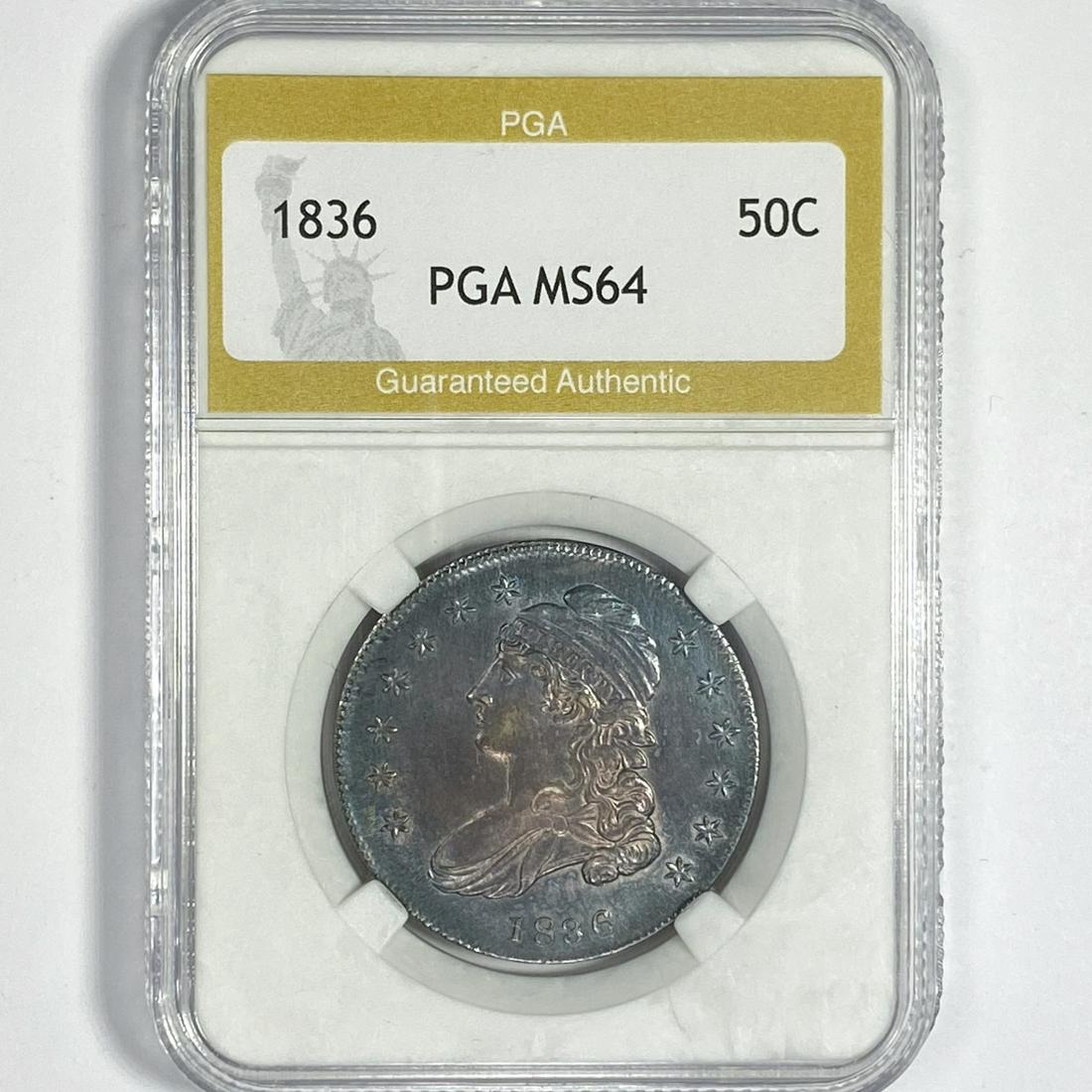 1836 Capped Bust Half Dollar PGA-MS64 (1 of 2)