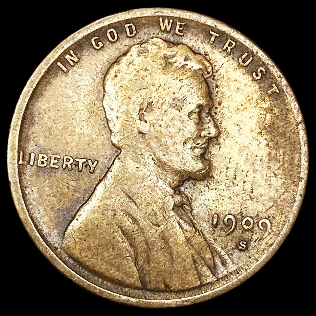 1909-S VDB Wheat Cent CLOSELY UNCIRCULATED: 1909-S VDB Wheat Cent CLOSELY UNCIRCULATED