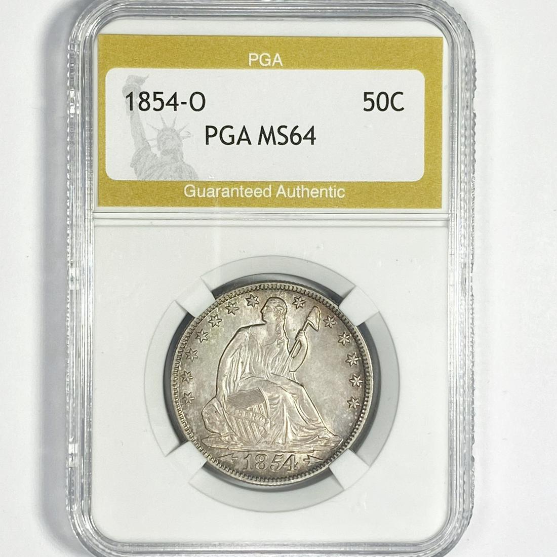 1854-O Seated Liberty Half Dollar PGA-MS64 (1 of 2)