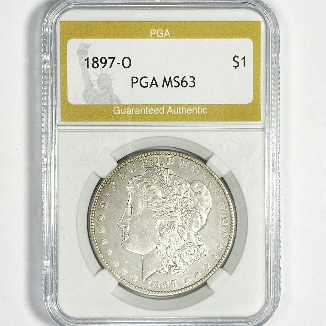 1897-O Morgan Silver Dollar PGA-MS63 (1 of 2)