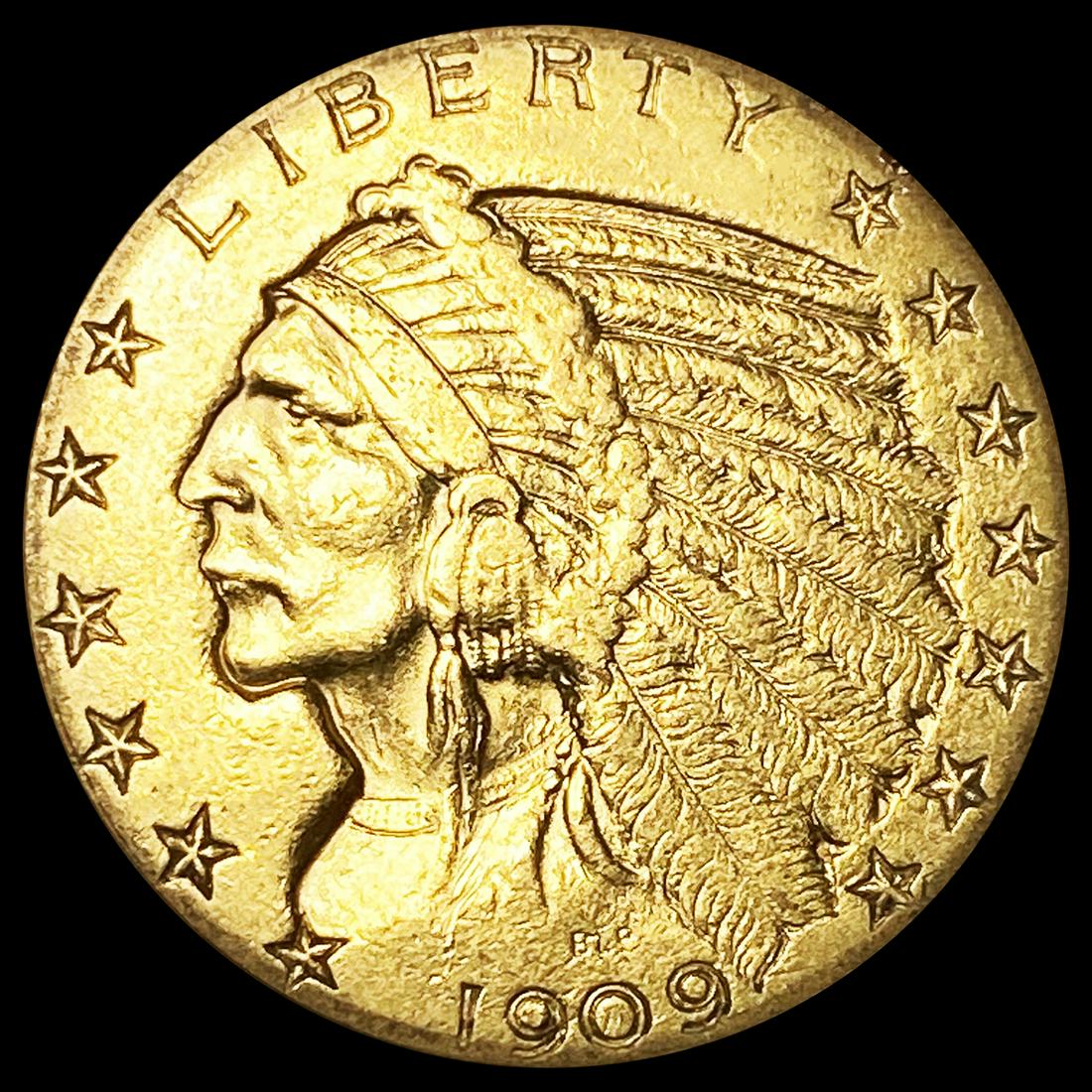 1909-D $5 Gold Half Eagle CLOSELY UNCIRCULATED (1 of 2)