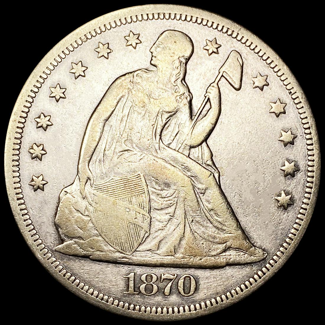 1870 Seated Liberty Dollar NEARLY UNCIRCULATED (1 of 2)