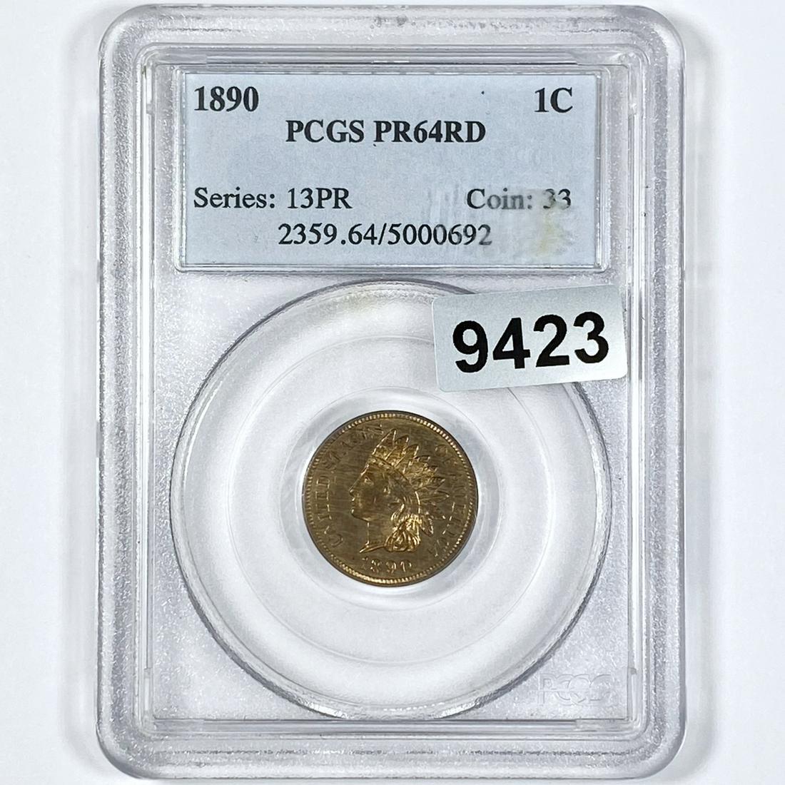 1890 Indian Head Cent PCGS-PR64 RD (1 of 2)