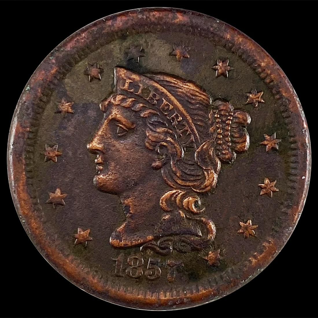 1857 Sml. Dte. Large Cent CLOSELY UNCIRCULATED (1 of 2)