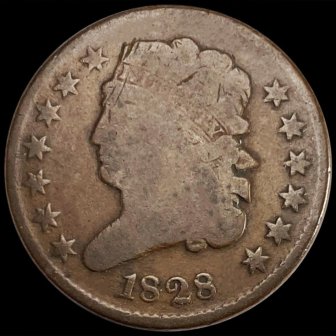 1828 13 Stars Classic Head Half Cent NICELY CIRC (1 of 2)