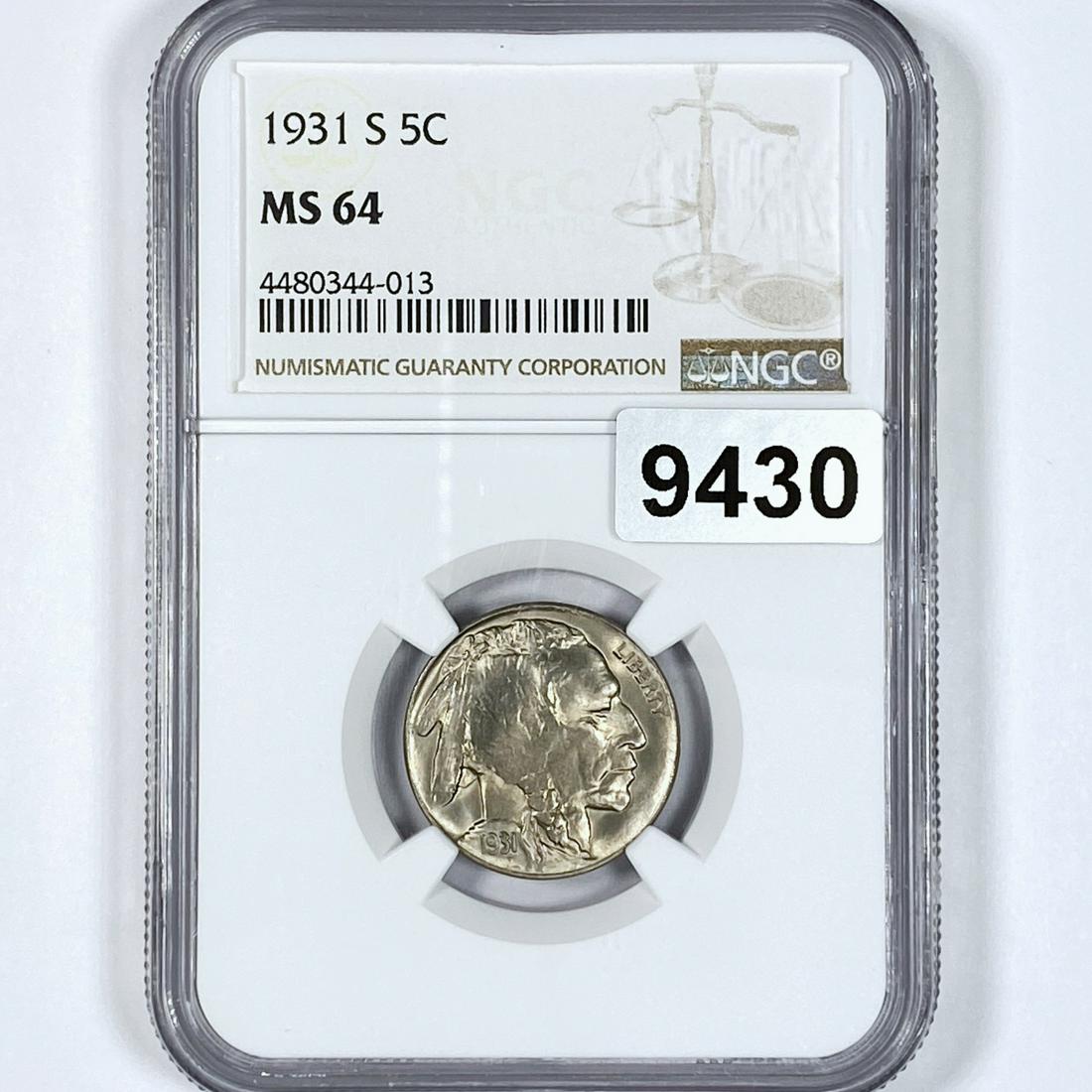 1931-S Buffalo Nickel NGC-MS64 (1 of 2)