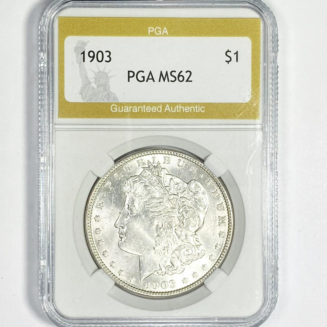1903 Morgan Silver Dollar PGA-MS62: 1903 Morgan Silver Dollar PGA-MS62