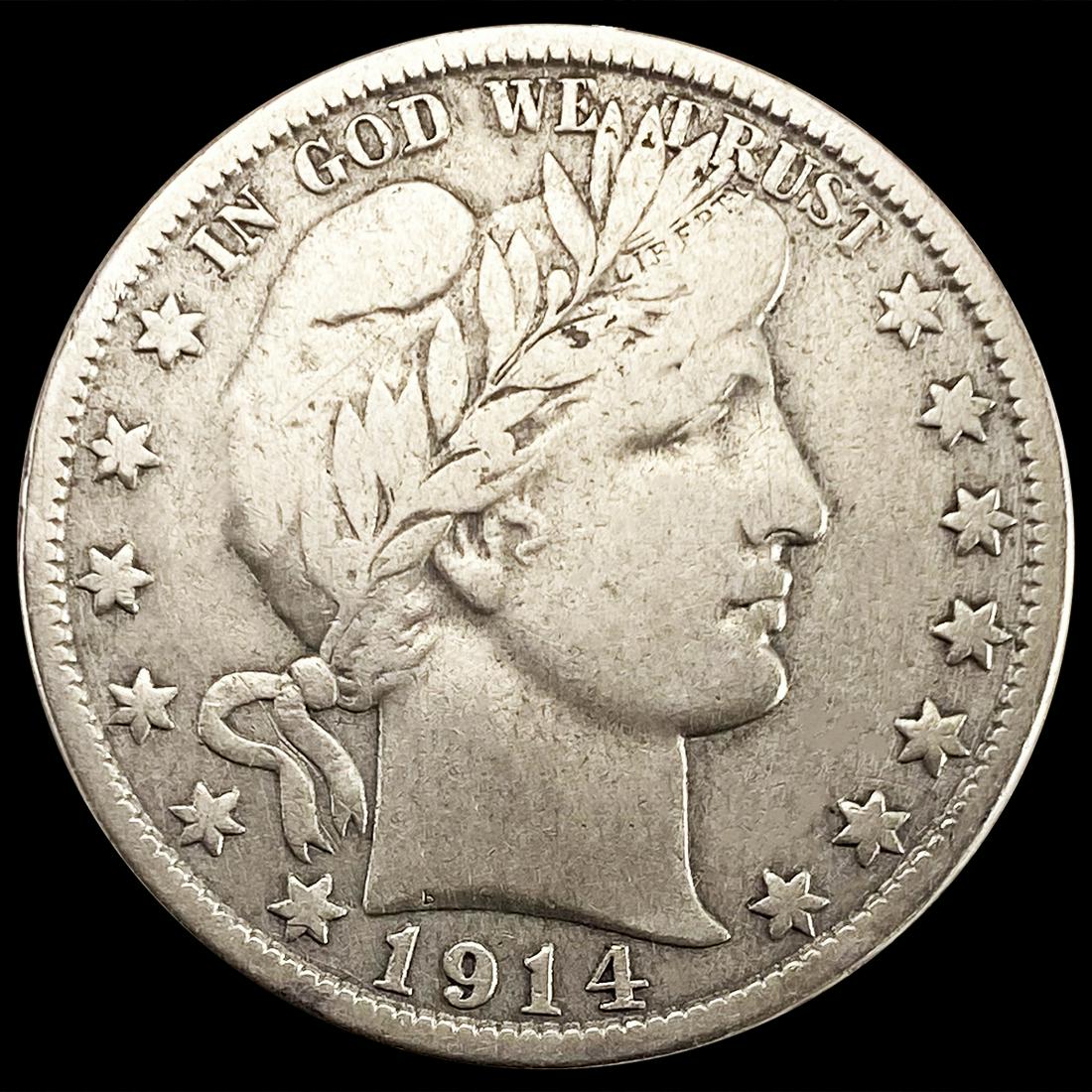 1914-S Barber Half Dollar ABOUT UNCIRCULATED (1 of 2)