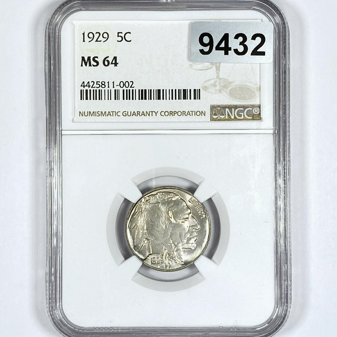 1929 Buffalo Nickel NGC-MS64 (1 of 2)