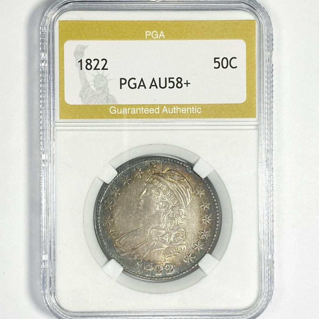 1822 Capped Bust Half Dollar PGA-AU58+ (1 of 2)
