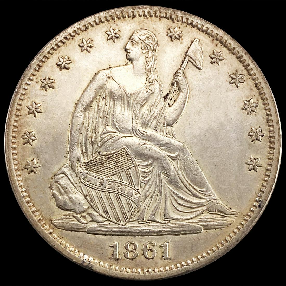 1861 Seated Liberty Half Dollar UNCIRCULATED (1 of 2)