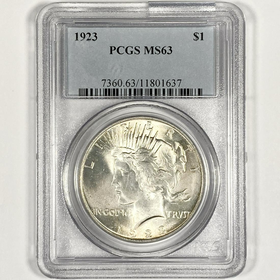 1923 Silver Peace Dollar PCGS-MS63 (1 of 2)