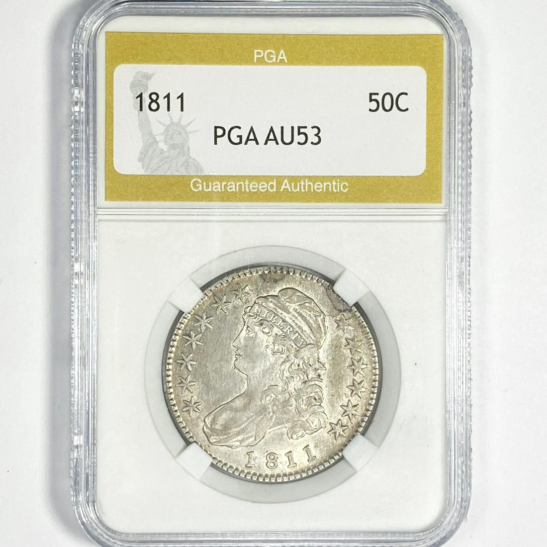 1811 Capped Bust Half Dollar PGA-AU53 (1 of 2)