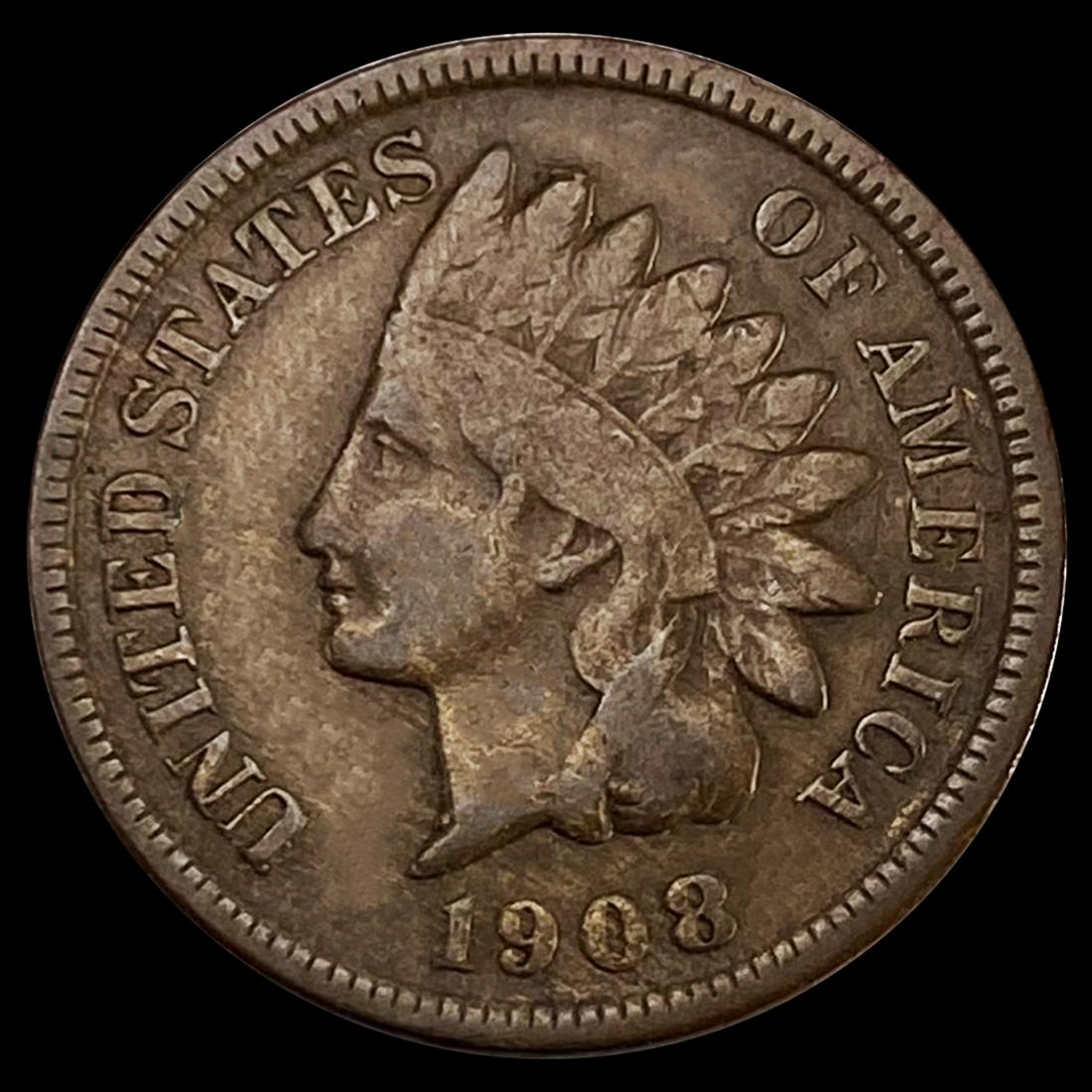 1908-S Indian Head Cent CLOSELY UNCIRCULATED (1 of 2)