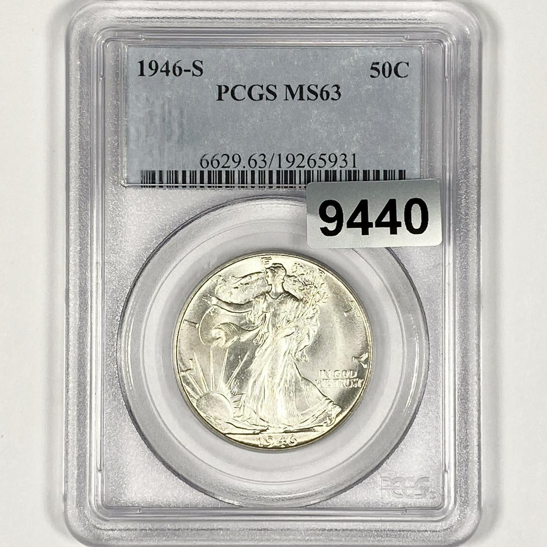 1946-S Walking Liberty Half Dollar PCGS-MS63 (1 of 2)