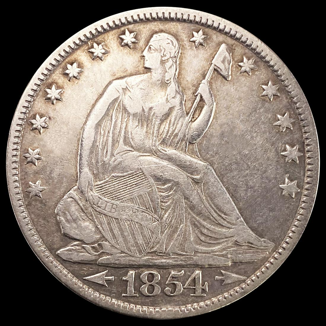 1854 Arrows Seated Liberty Half Dollar CLOSELY (1 of 2)