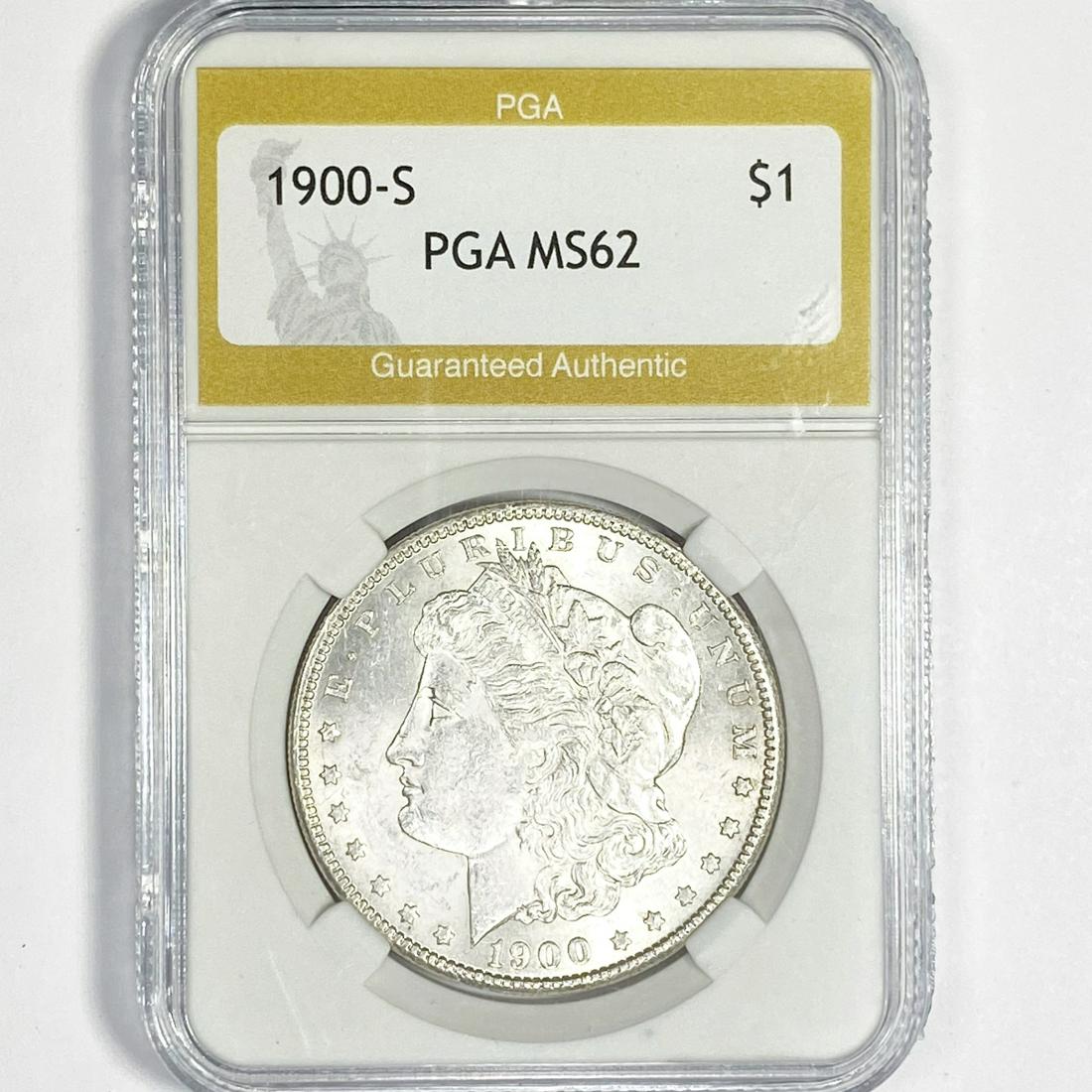 1900-S Morgan Silver Dollar PGA-MS62 (1 of 2)