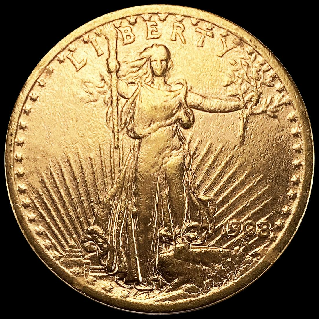 1908 $20 Gold Double Eagle CLOSELY UNCIRCULATED (1 of 2)