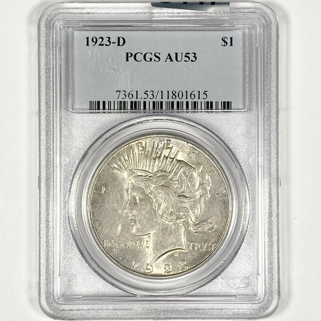 1923-D Silver Peace Dollar PCGS-AU53 (1 of 2)