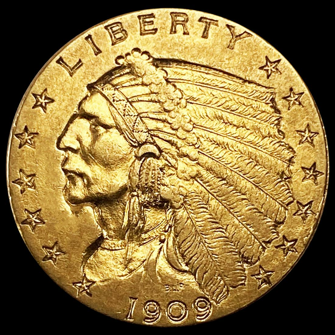 1909 $2.50 Gold Quarter Eagle UNCIRCULATED: 1909 $2.50 Gold Quarter Eagle UNCIRCULATED