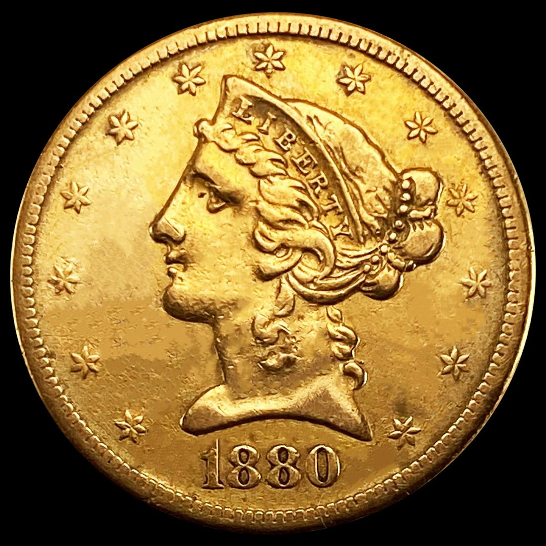 1880-S $5 Gold Half Eagle UNCIRCULATED (1 of 2)