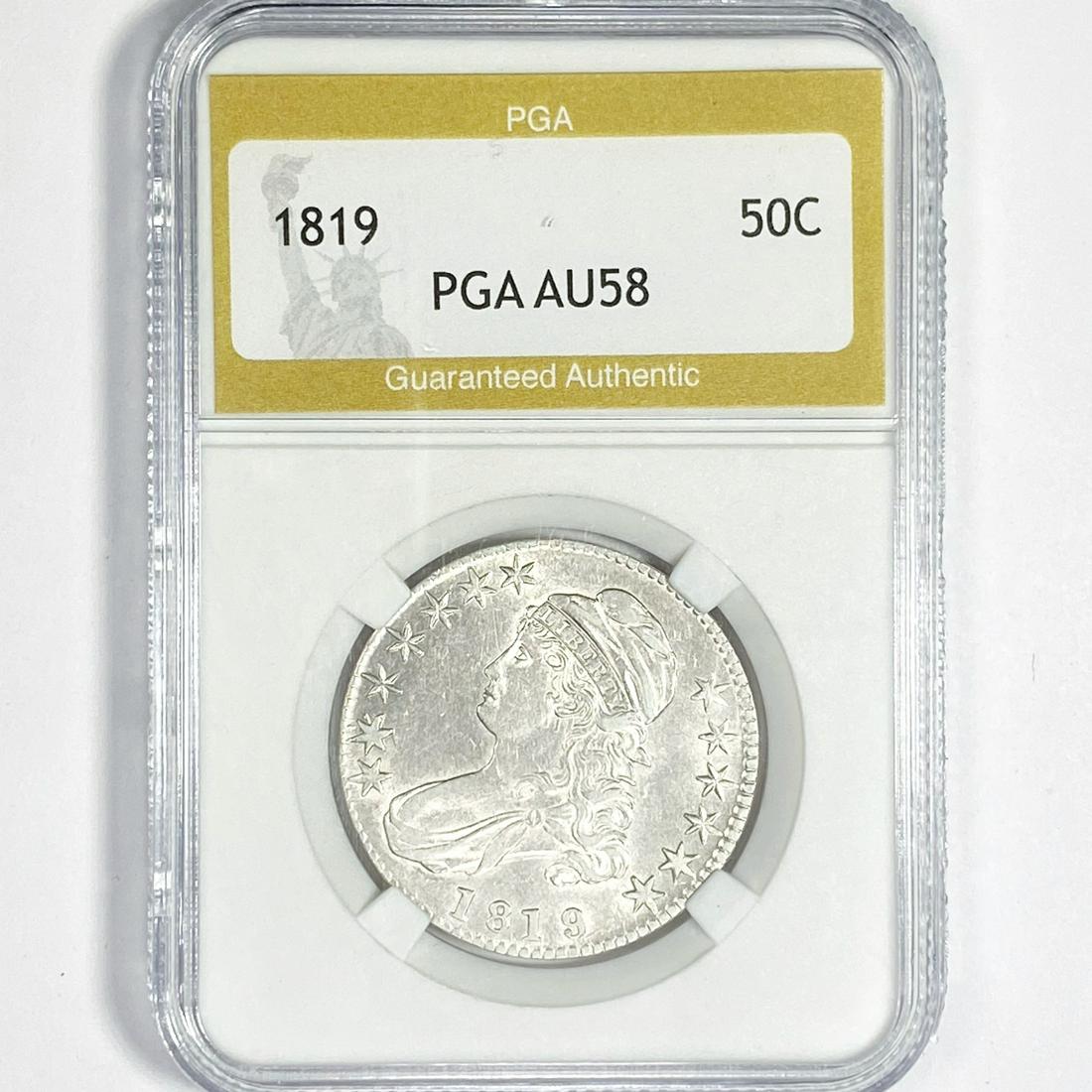 1819 Capped Bust Half Dollar PGA-AU58 (1 of 2)