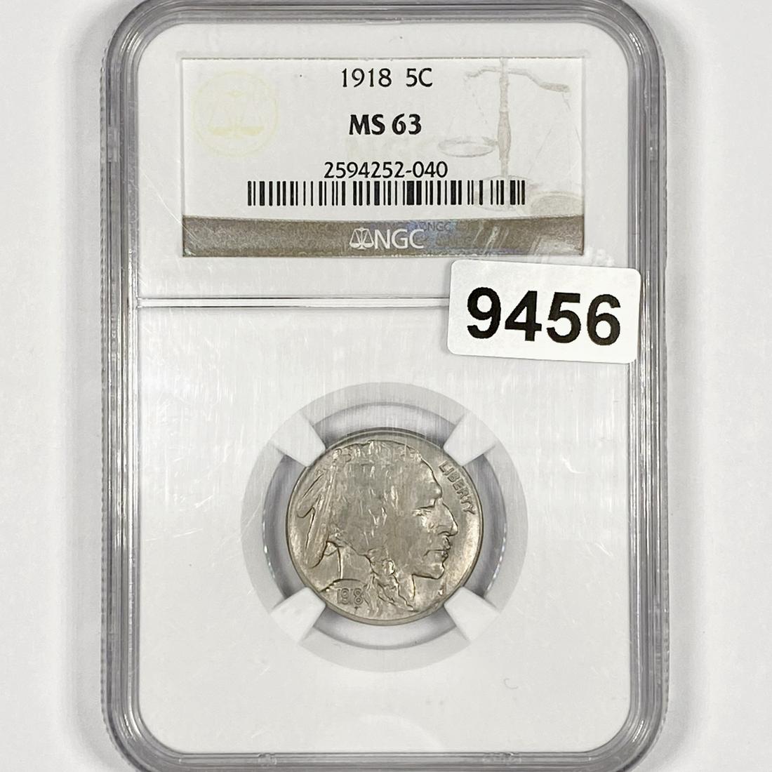 1918 Buffalo Nickel NGC-MS63 (1 of 2)