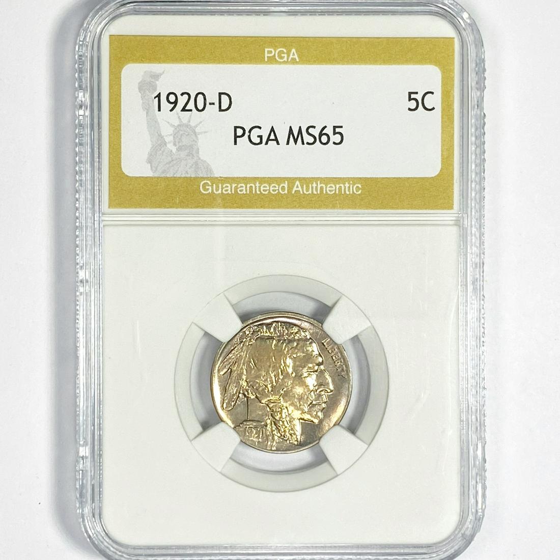1920-D Buffalo Nickel PGA-MS65 (1 of 2)