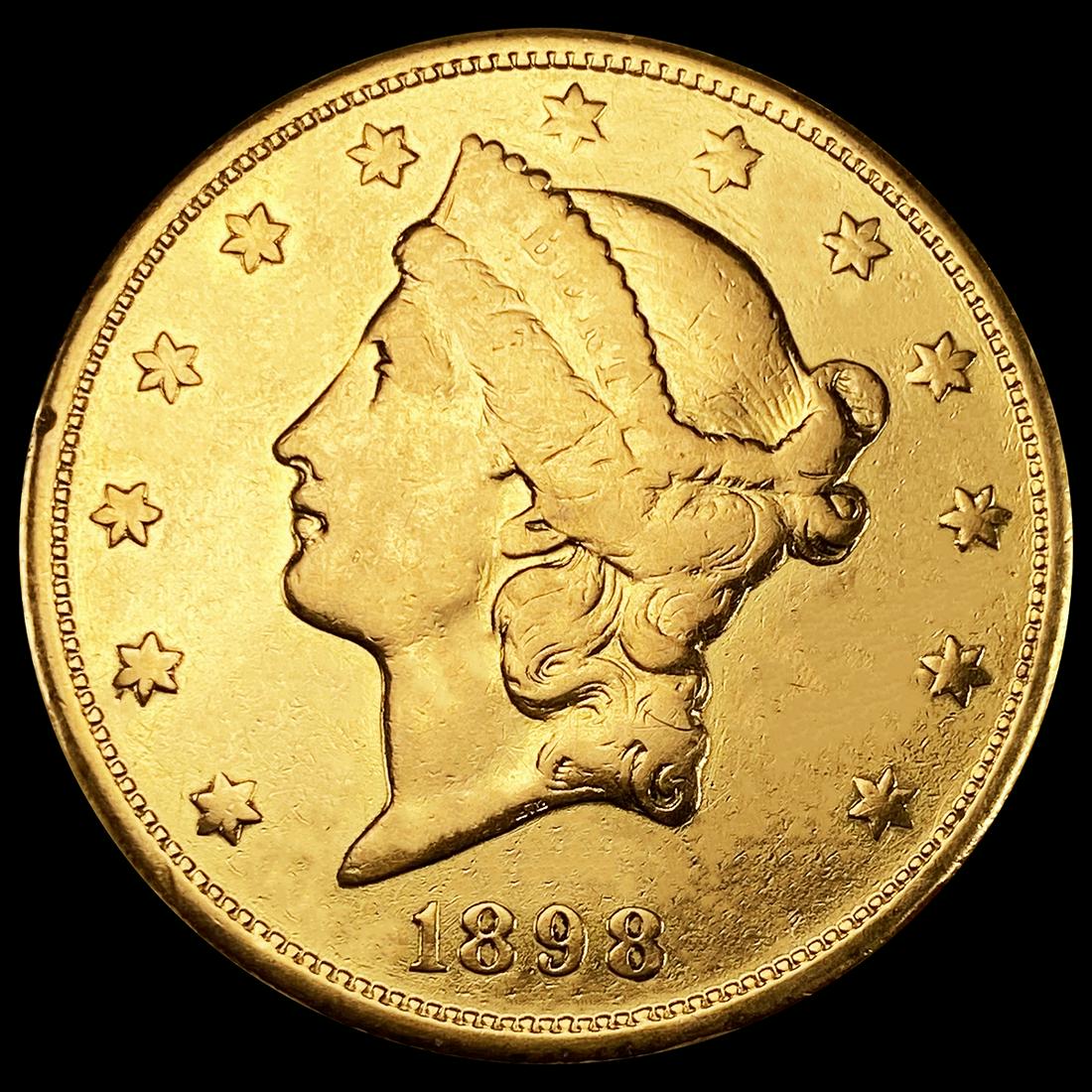 1898-S $20 Gold Double Eagle CLOSELY UNCIRCULATED (1 of 2)