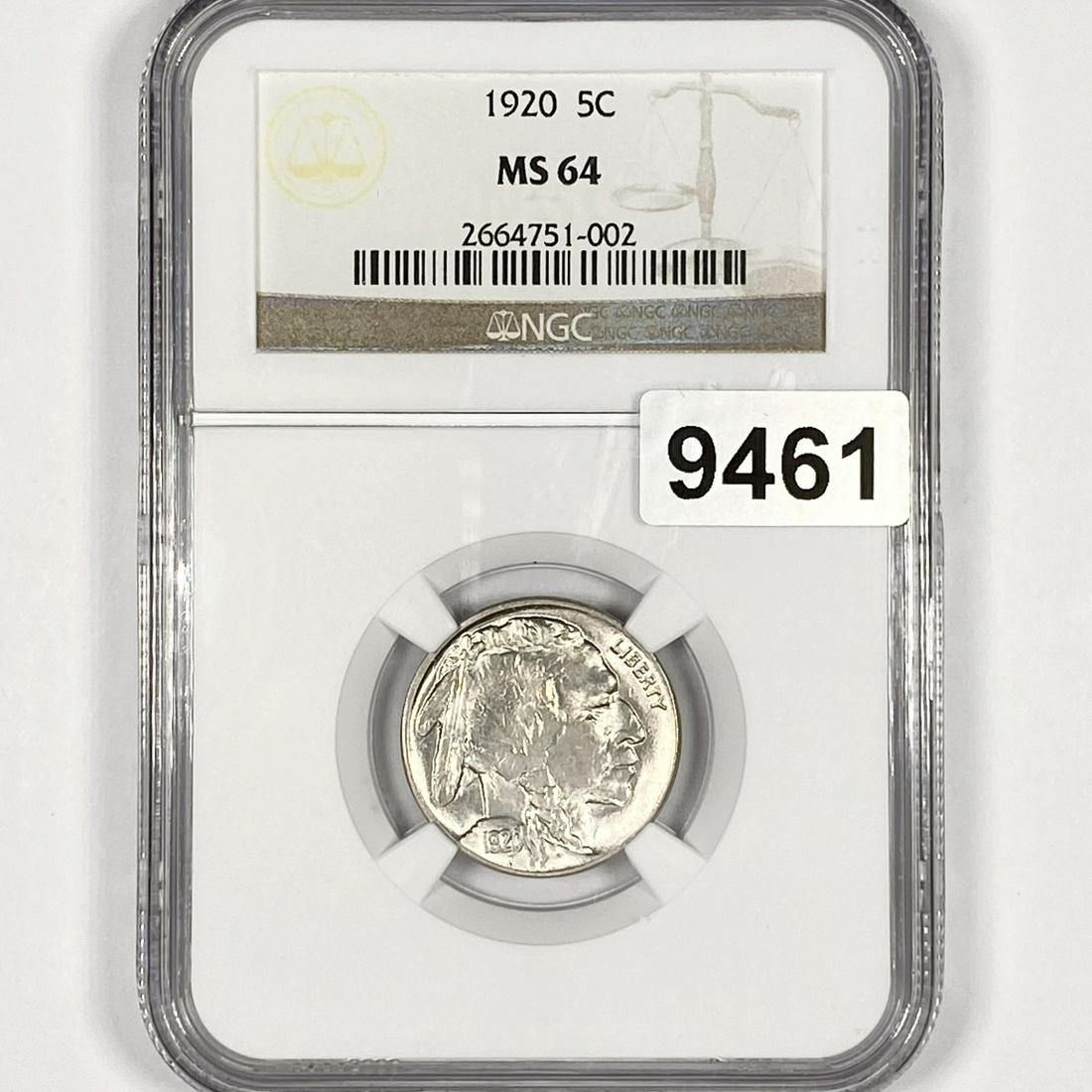 1920 Buffalo Nickel NGC-MS64 (1 of 2)