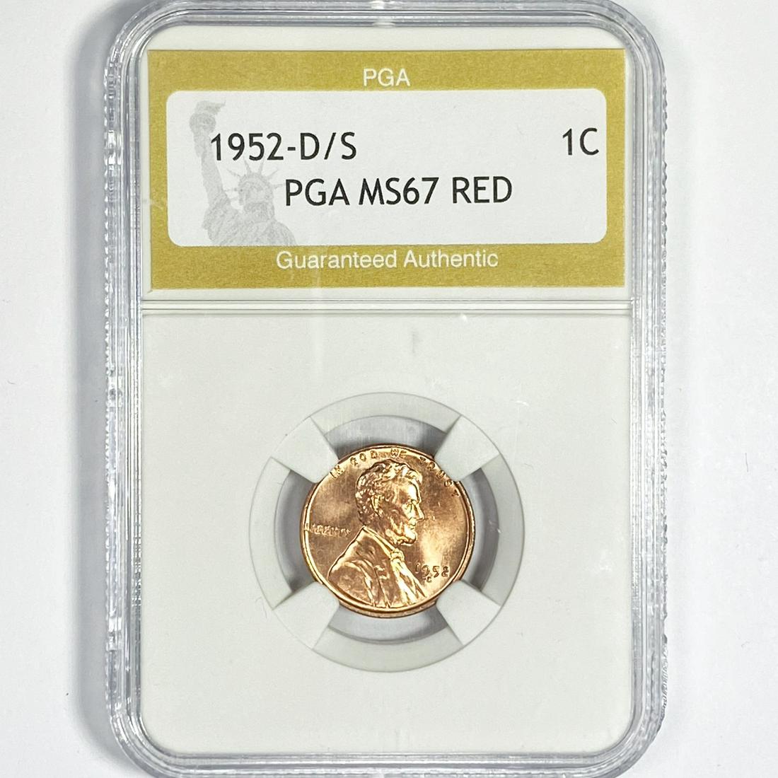 1952-D/S Wheat Cent PGA-MS67 Red (1 of 2)
