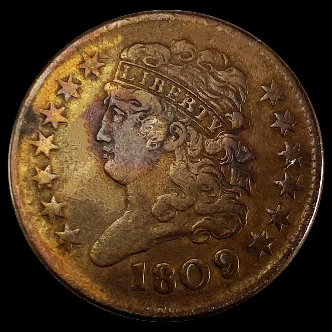 1809/9 Classic Head Half Cent ABOUT UNCIRCULATED (1 of 2)