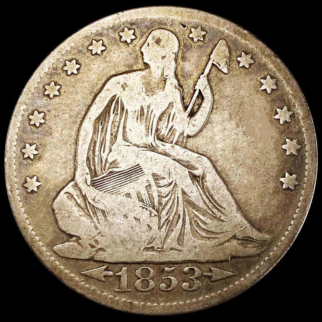 1853-O Seated Liberty Half Dollar NICELY CIRC (1 of 2)