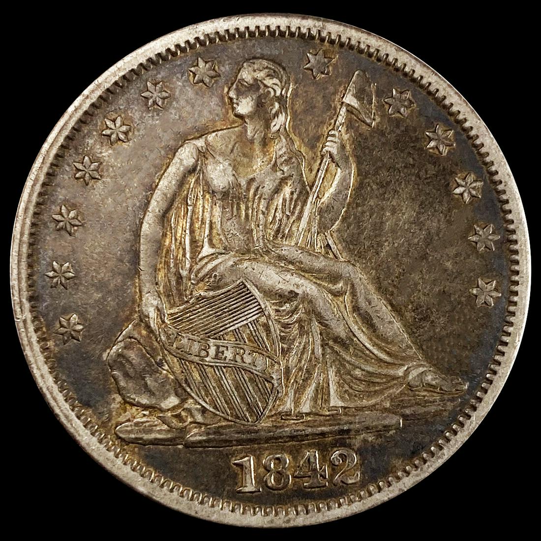 1842 Seated Liberty Half Dollar UNCIRCULATED (1 of 2)