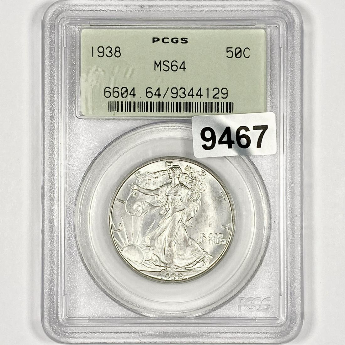 1938 Walking Liberty Half Dollar PCGS-MS64 (1 of 2)
