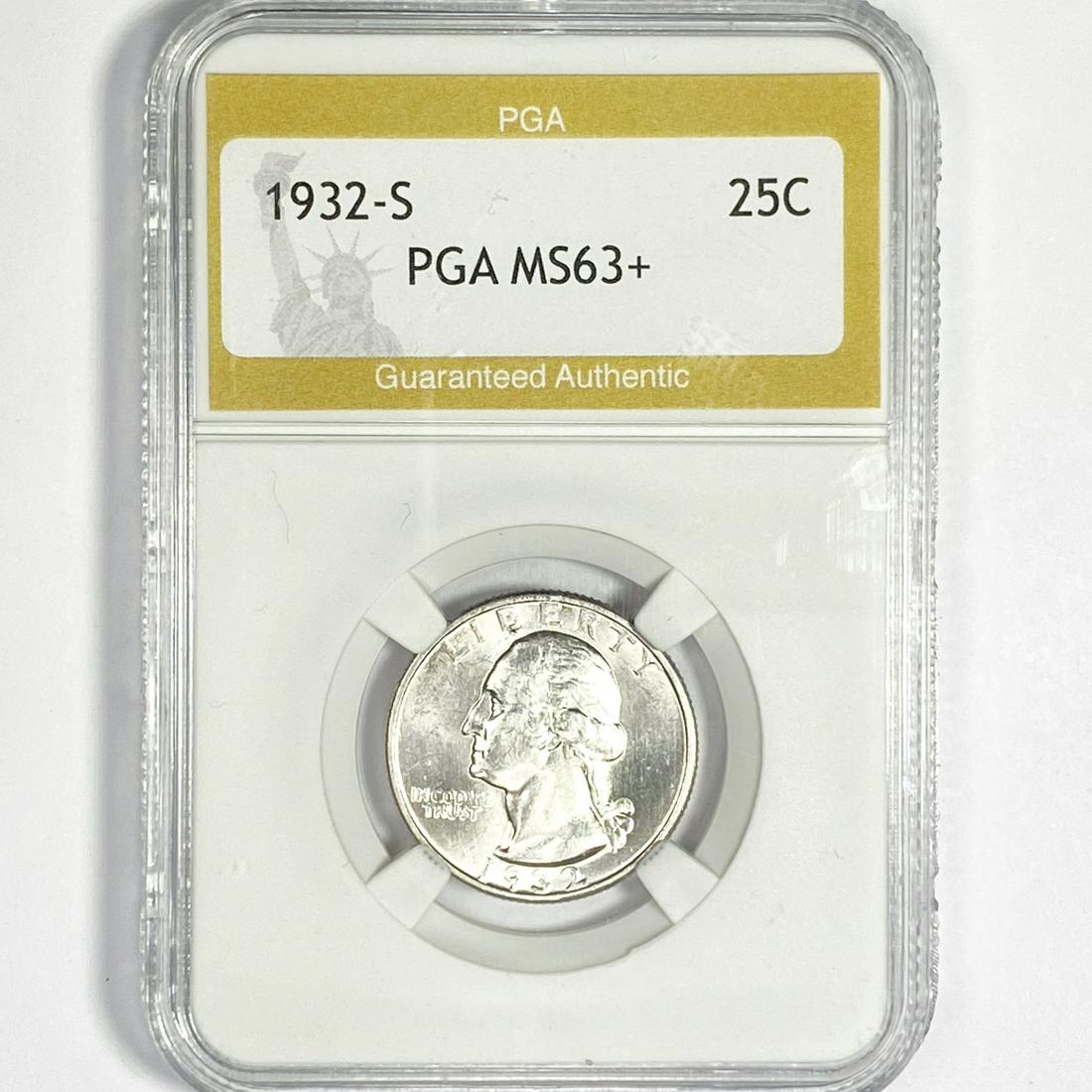 1932-S Washington Silver Quarter PGA-MS63+ (1 of 2)
