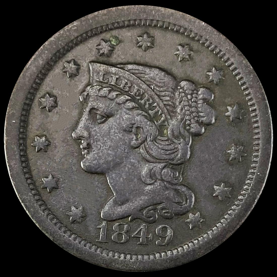 1849 Large Cent NEARLY UNCIRCULATED (1 of 2)