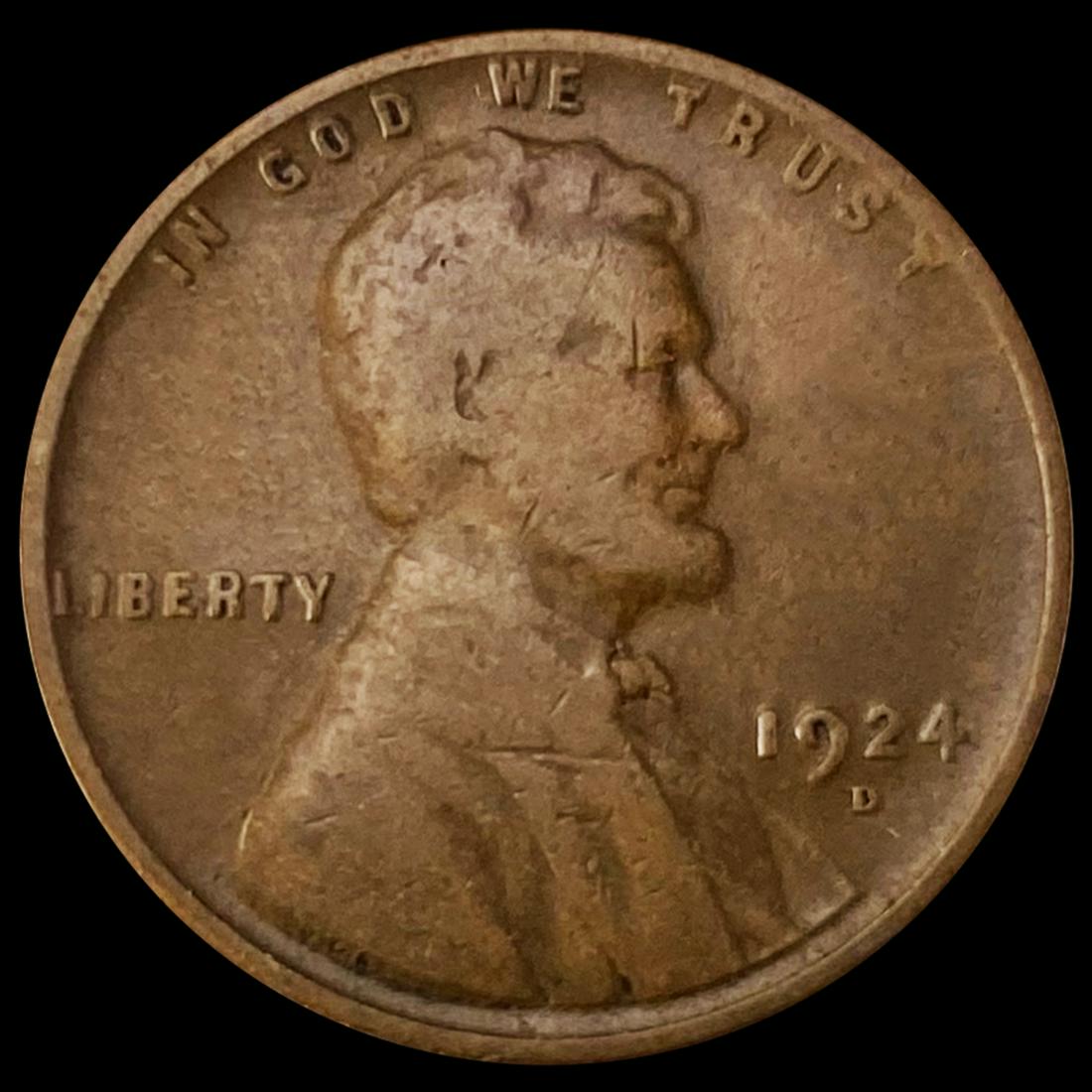 1924-D Wheat Cent NEARLY UNCIRCULATED (1 of 2)
