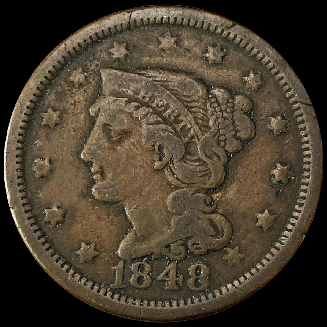 1848 Large Cent ABOUT UNCIRCULATED (1 of 2)