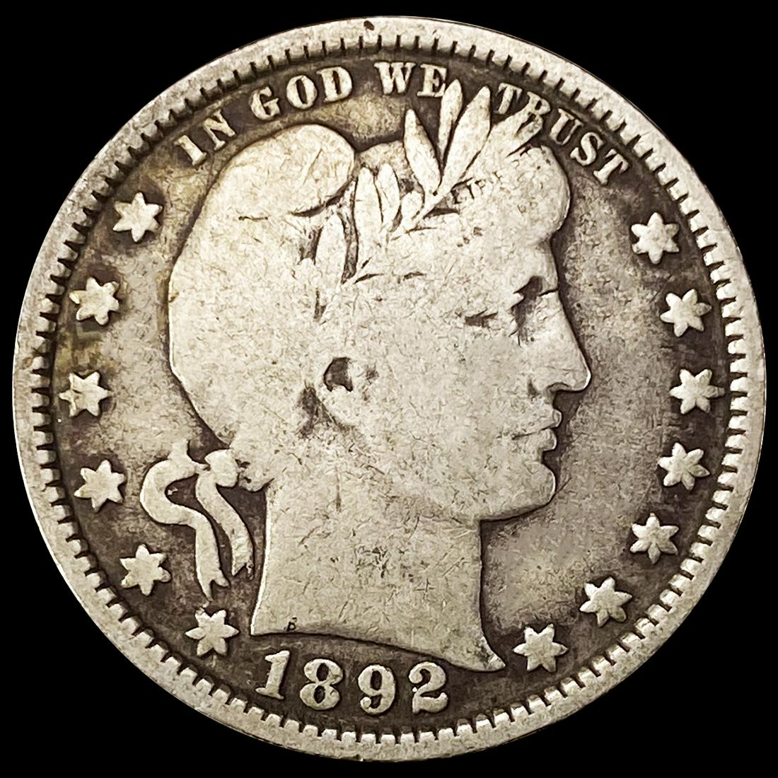 1892 Barber Quarter NICELY CIRCULATED (1 of 2)