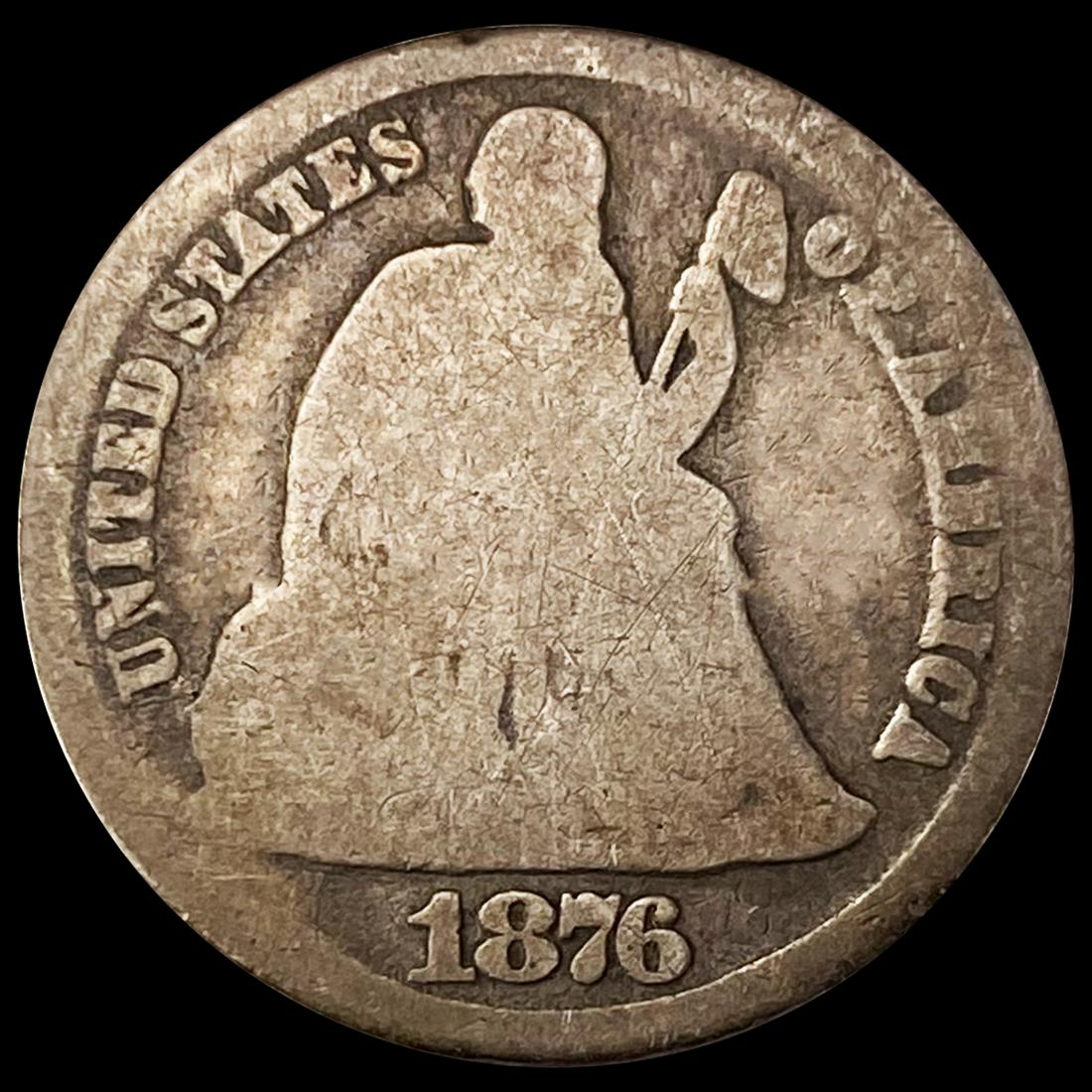 1876-CC Seated Liberty Dime NICELY CIRCULATED (1 of 2)